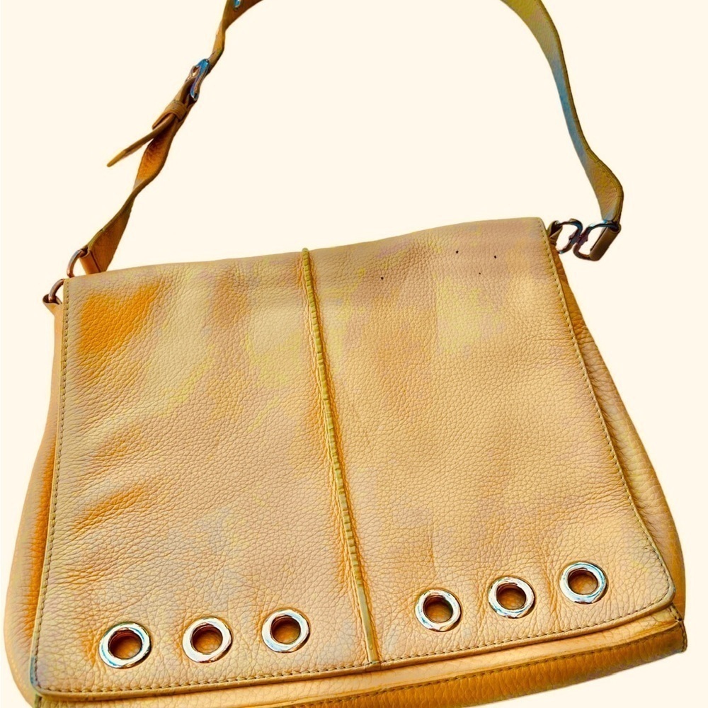 Adrienne Vittadini Beige Leather Crossbody